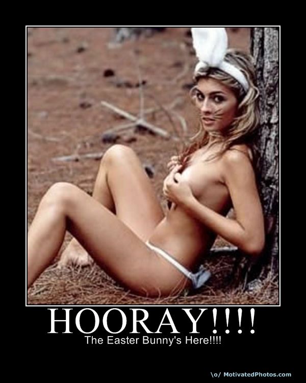 Sexy Easter bunny woman.
