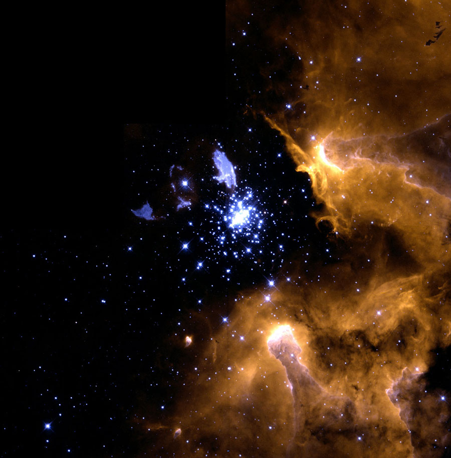NGC 3603 nebula galaxy.