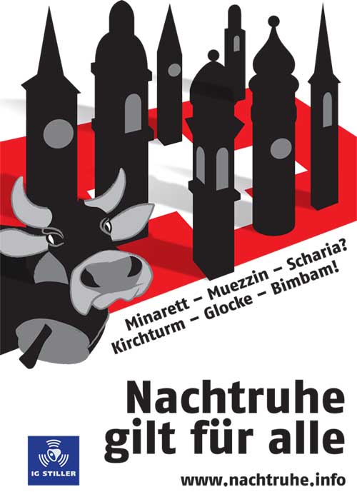 IG Stiller Nachtruhe-Kirchenglocken Plakat.