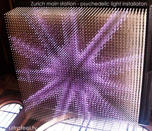 3D psychedelic art display @ Zürich main station in Switzerland.