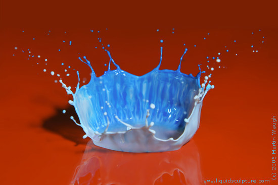 Martin Waugh's liquid sculpture water drop art.