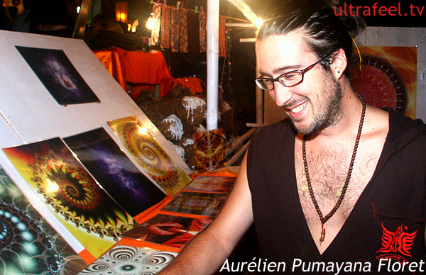 Aurélien Pumayana Floret: Mandala art @ night market in Goa (Photo: ultrafeel.tv)