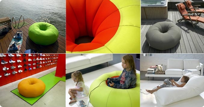 Sit on a donut... Hot chair-bed design art
