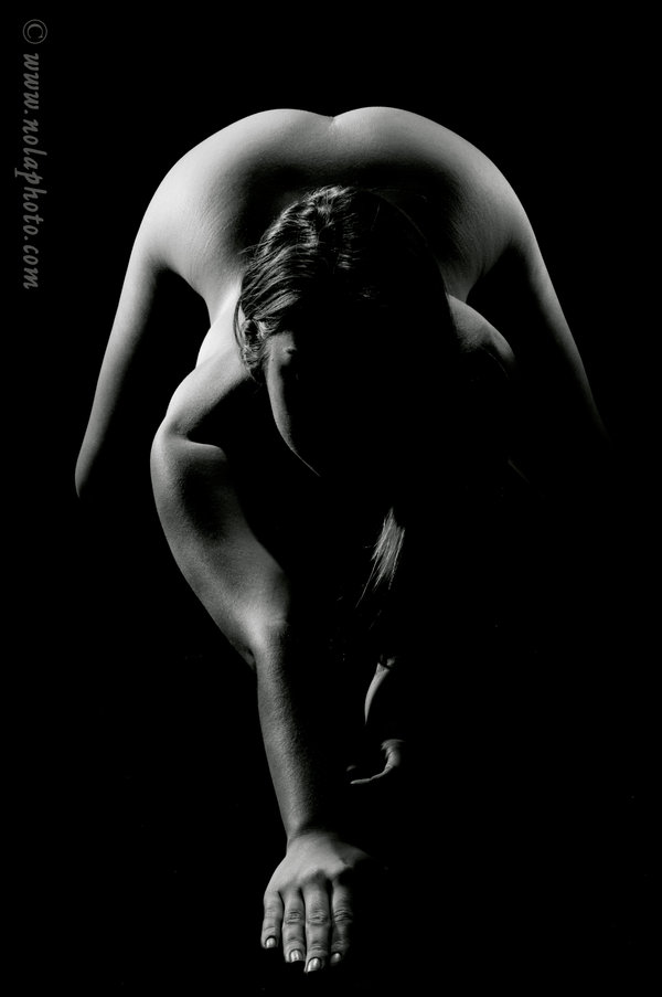 Michael Siu's "Direction" - Naked woman crawling.